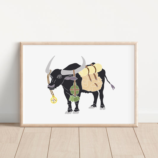 Buffalo with a Compass - No Ordinary Safari Print