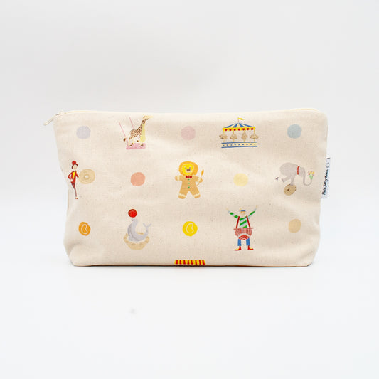 Children's Large Wash Bag Pouch - Circus Tea Party