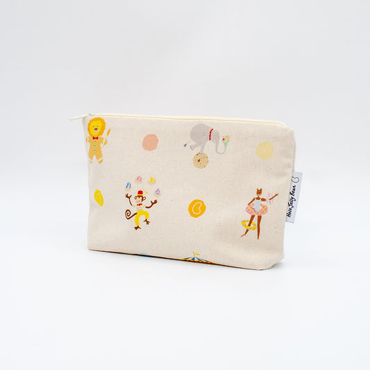 Children's Small Wash Bag Pouch - Circus Tea Party