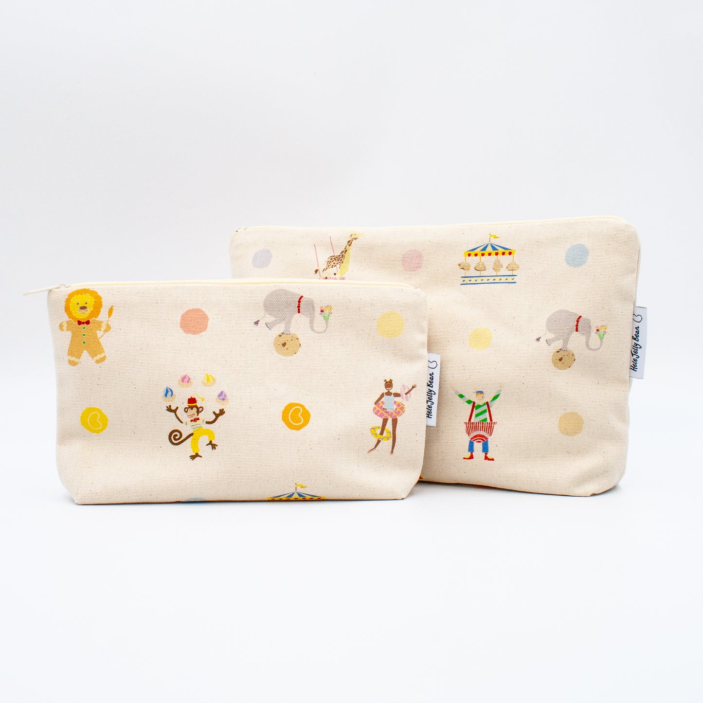 Children's Large Wash Bag Pouch - Circus Tea Party