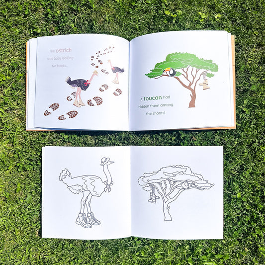 No Ordinary Safari Colouring & Story Book Sticker Set