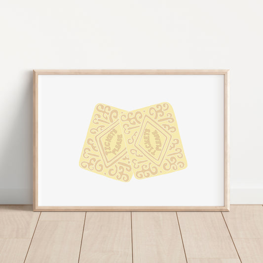 Custard Cream Tickets - Circus Tea Party Print