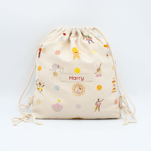 Personalised Children's Drawstring Bag - Circus Tea Party