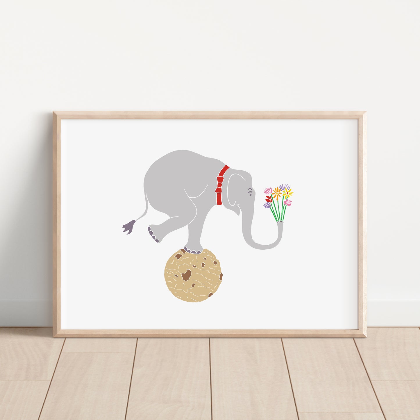Elephant Balancing on a Cookie - Circus Tea Party Print