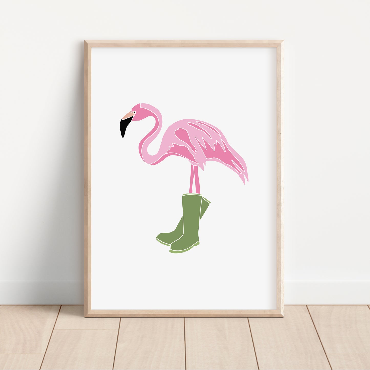 Flamingo in Wellies - No Ordinary Safari Print