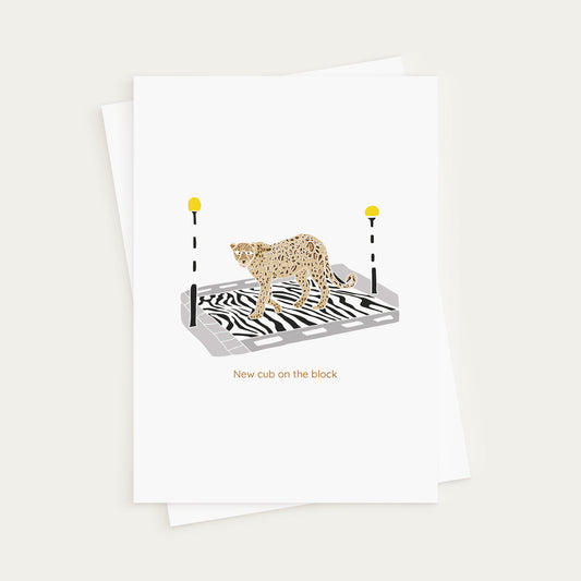 New Cub on the Block - Safari Greeting Card
