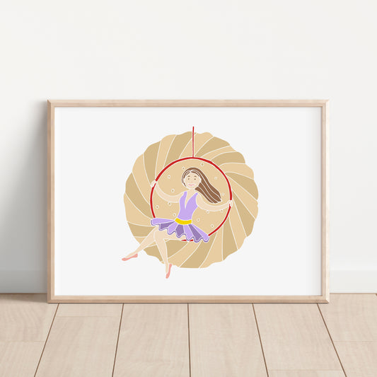 Shortbread Acrobat - Circus Tea Party Print