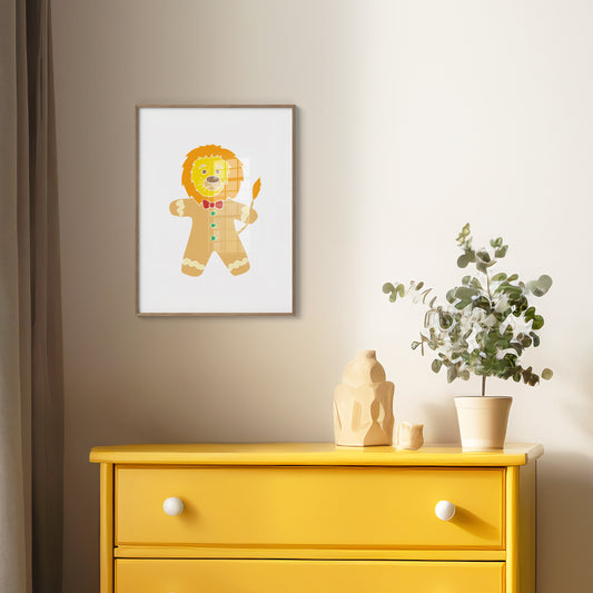 Gingerbread Lion - Circus Tea Party Print