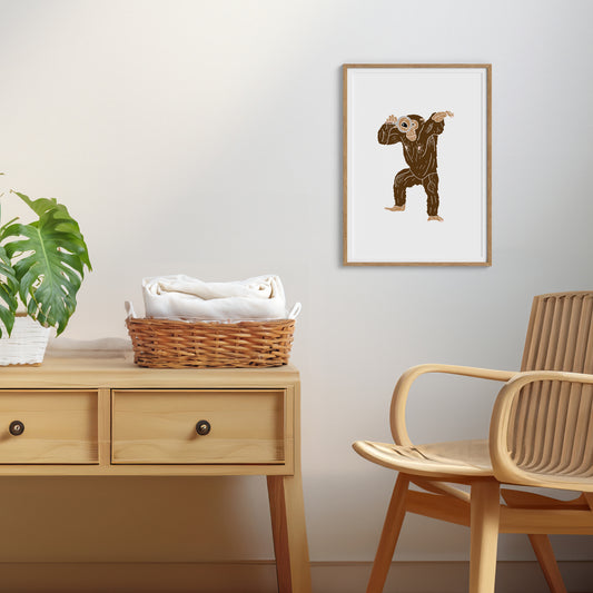 Chimp with a Magnifying Glass - No Ordinary Safari Print