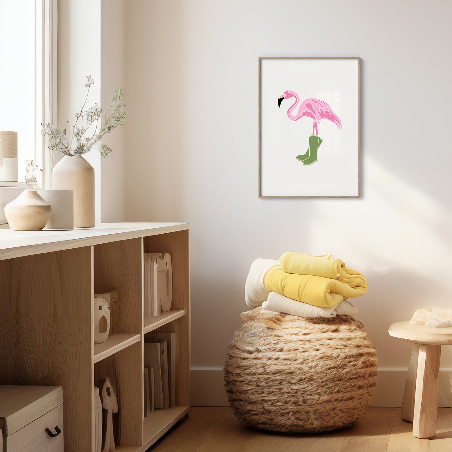 Flamingo in Wellies - No Ordinary Safari Print