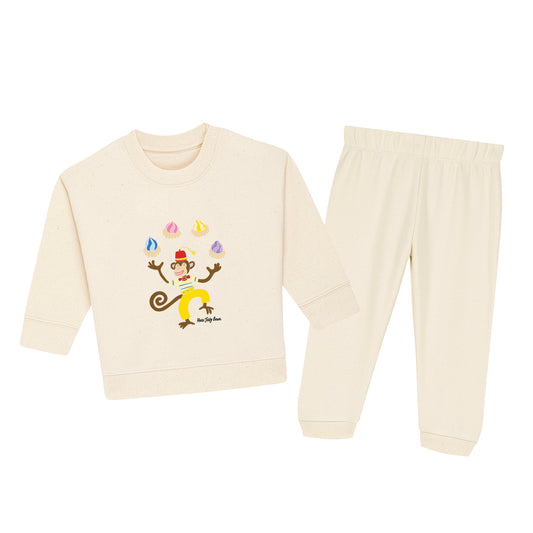 Organic Cotton Kids Sweater Set - Ice Gem Monkey