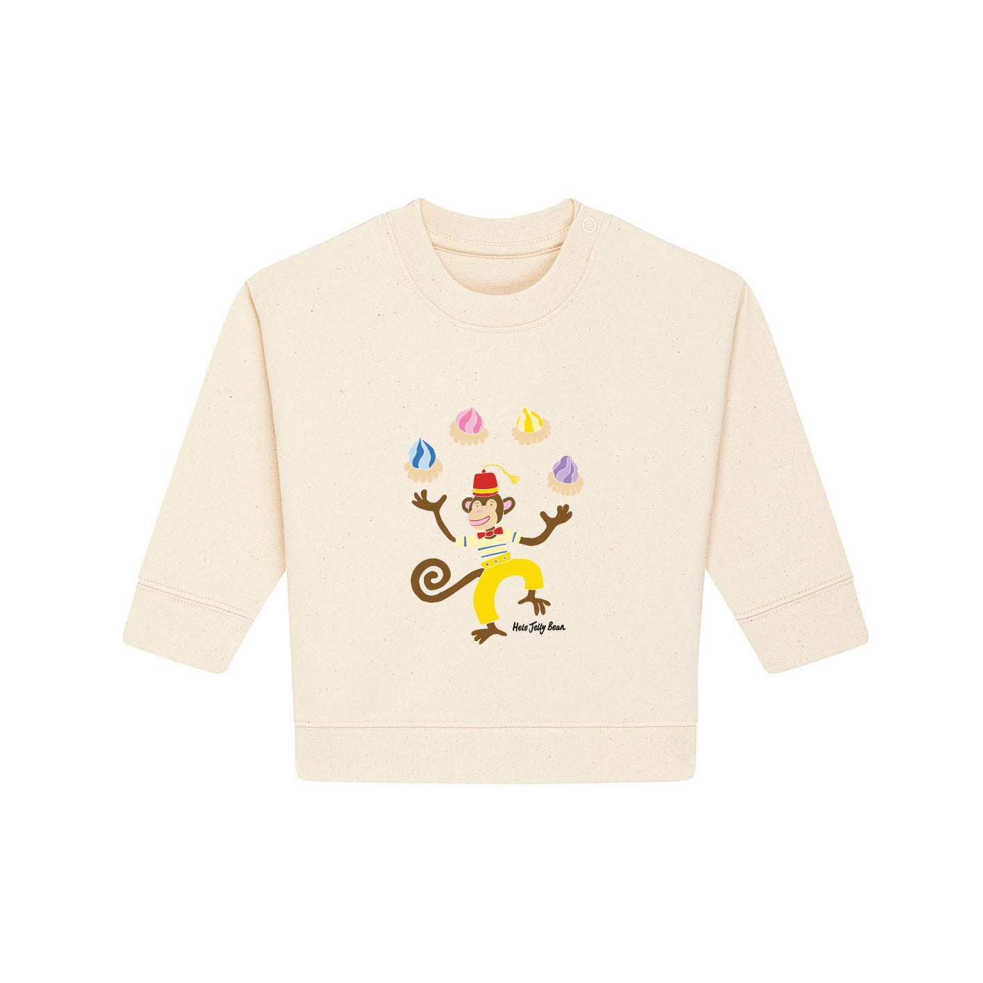 Organic Cotton Kids Sweater Set - Ice Gem Monkey