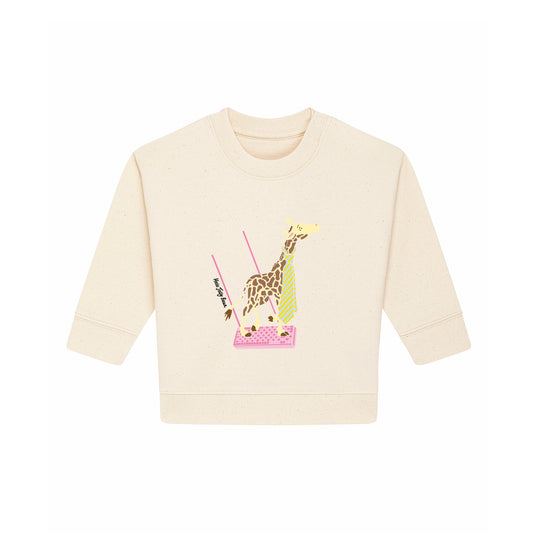 Organic Cotton Kids Sweater Set - Pink Wafer Giraffe
