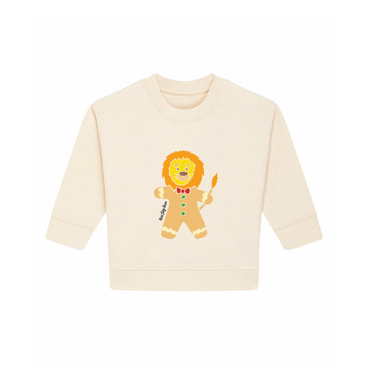 Organic Cotton Kids Sweater Set - Gingerbread Lion