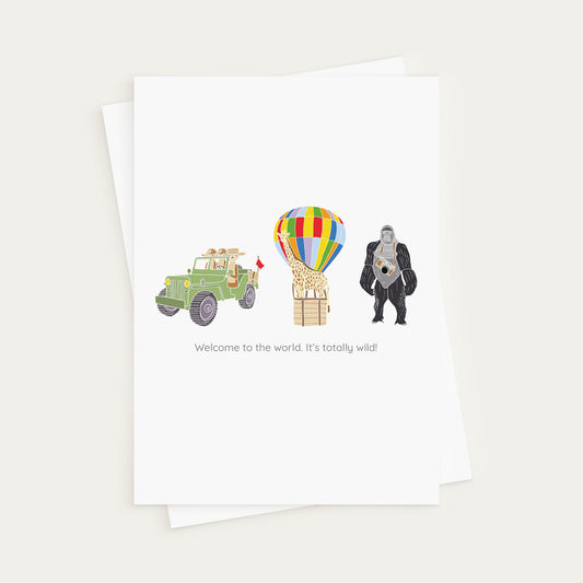Welcome to the World! It's Totally Wild - Safari Greeting Card