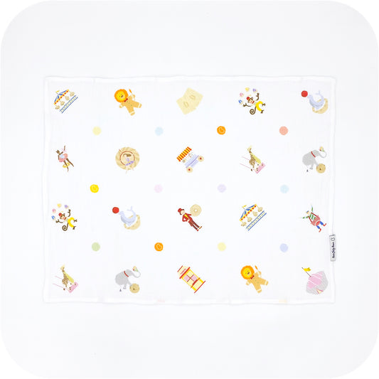 Organic Baby Muslin Cloth - Circus Tea Party