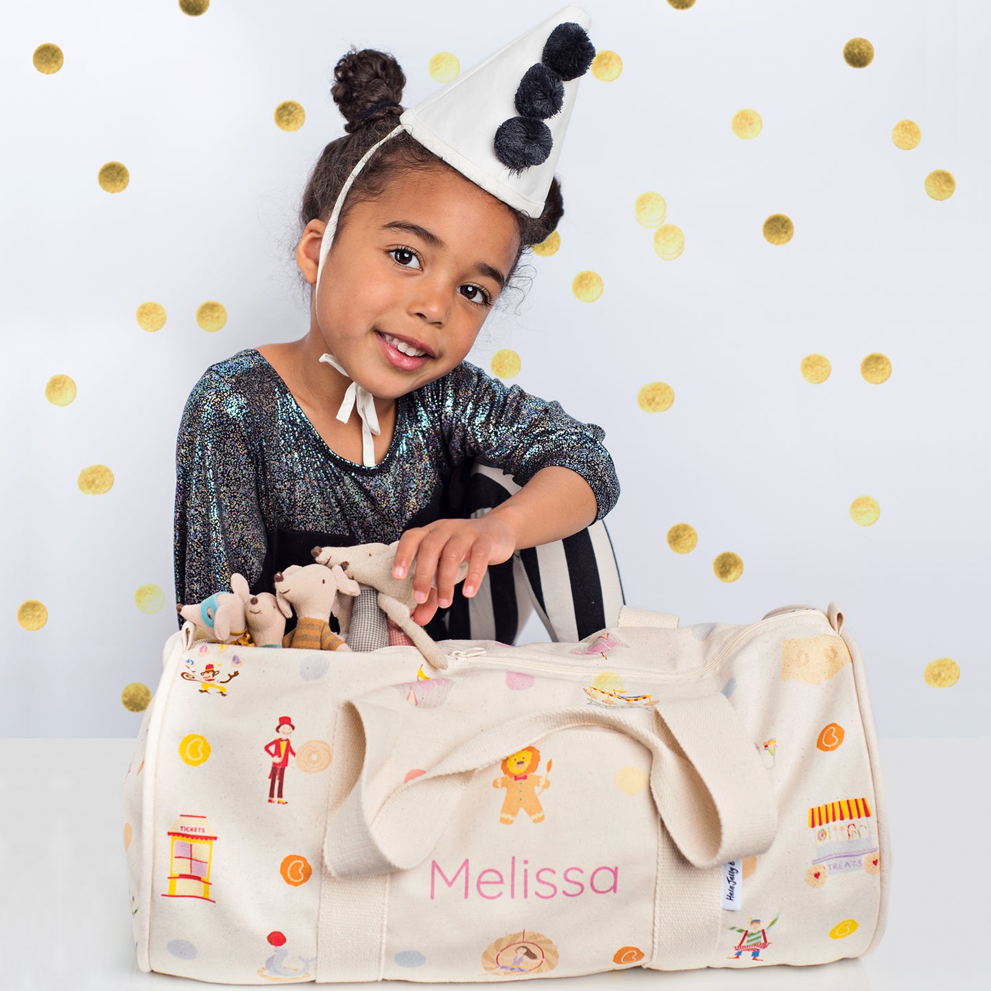 Personalised Children's Weekend Bag - Circus Tea Party