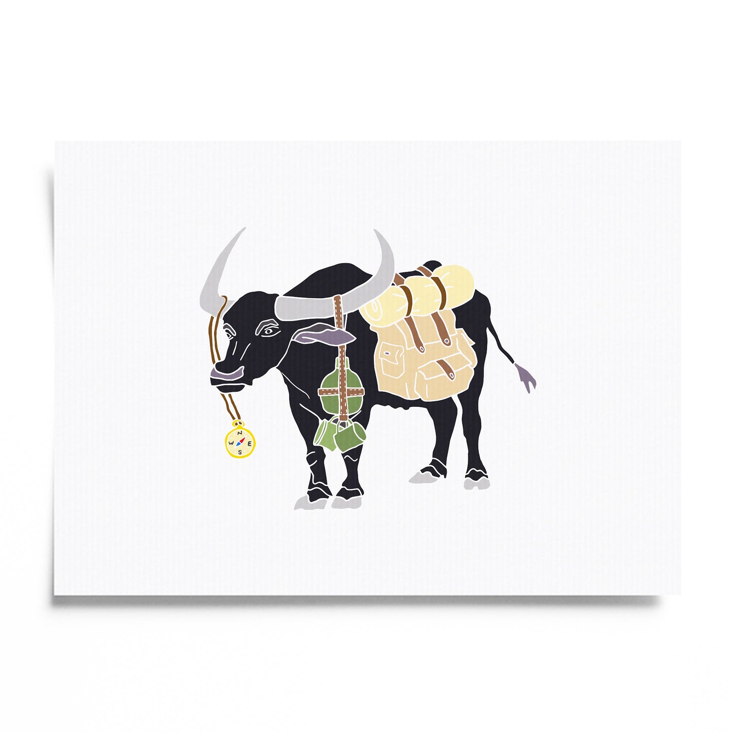 Buffalo with a Compass - No Ordinary Safari Print