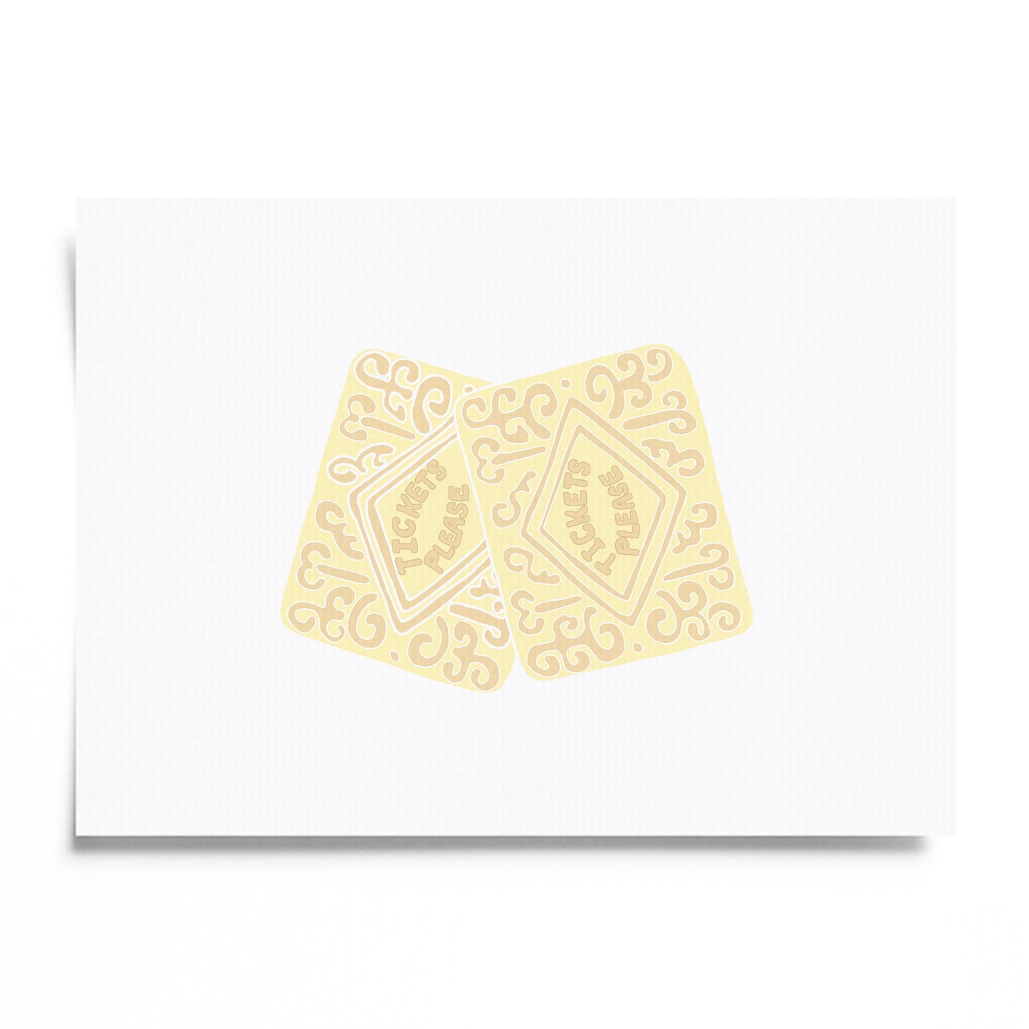 Custard Cream Tickets - Circus Tea Party Print