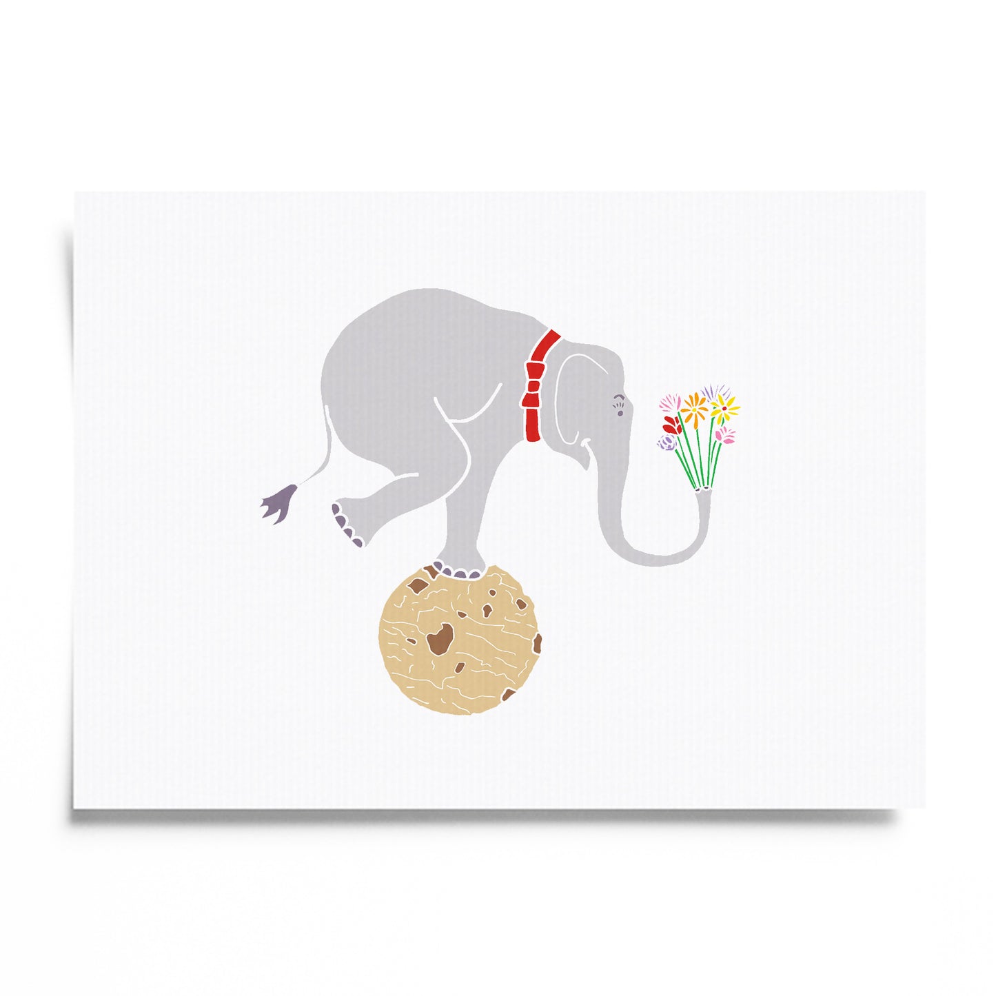 Elephant Balancing on a Cookie - Circus Tea Party Print