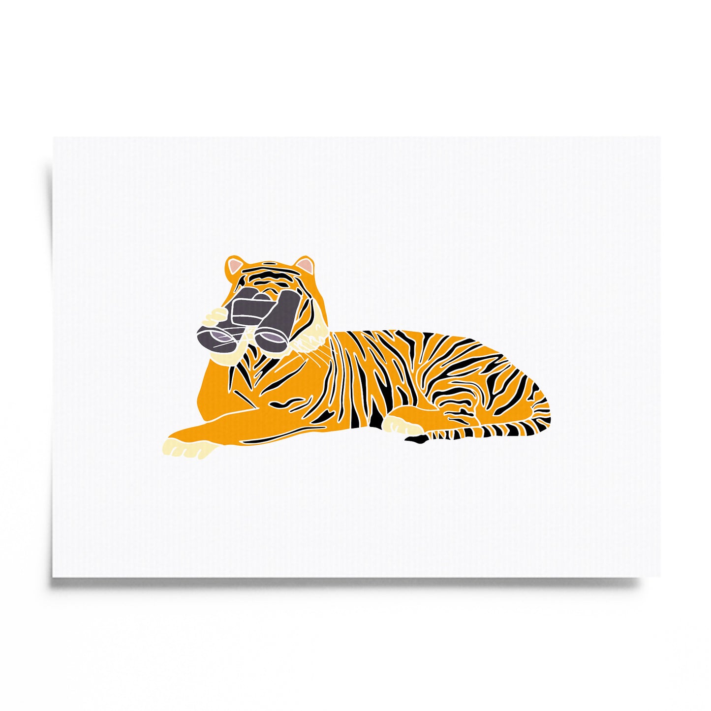 Tiger with Binoculars - No Ordinary Safari Print