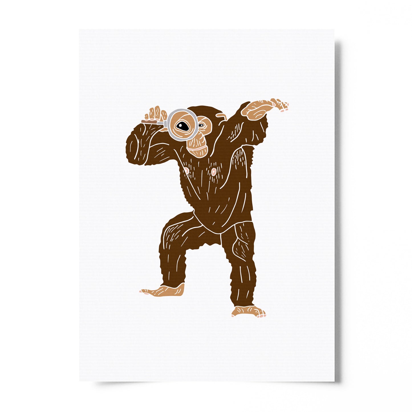 Chimp with a Magnifying Glass - No Ordinary Safari Print