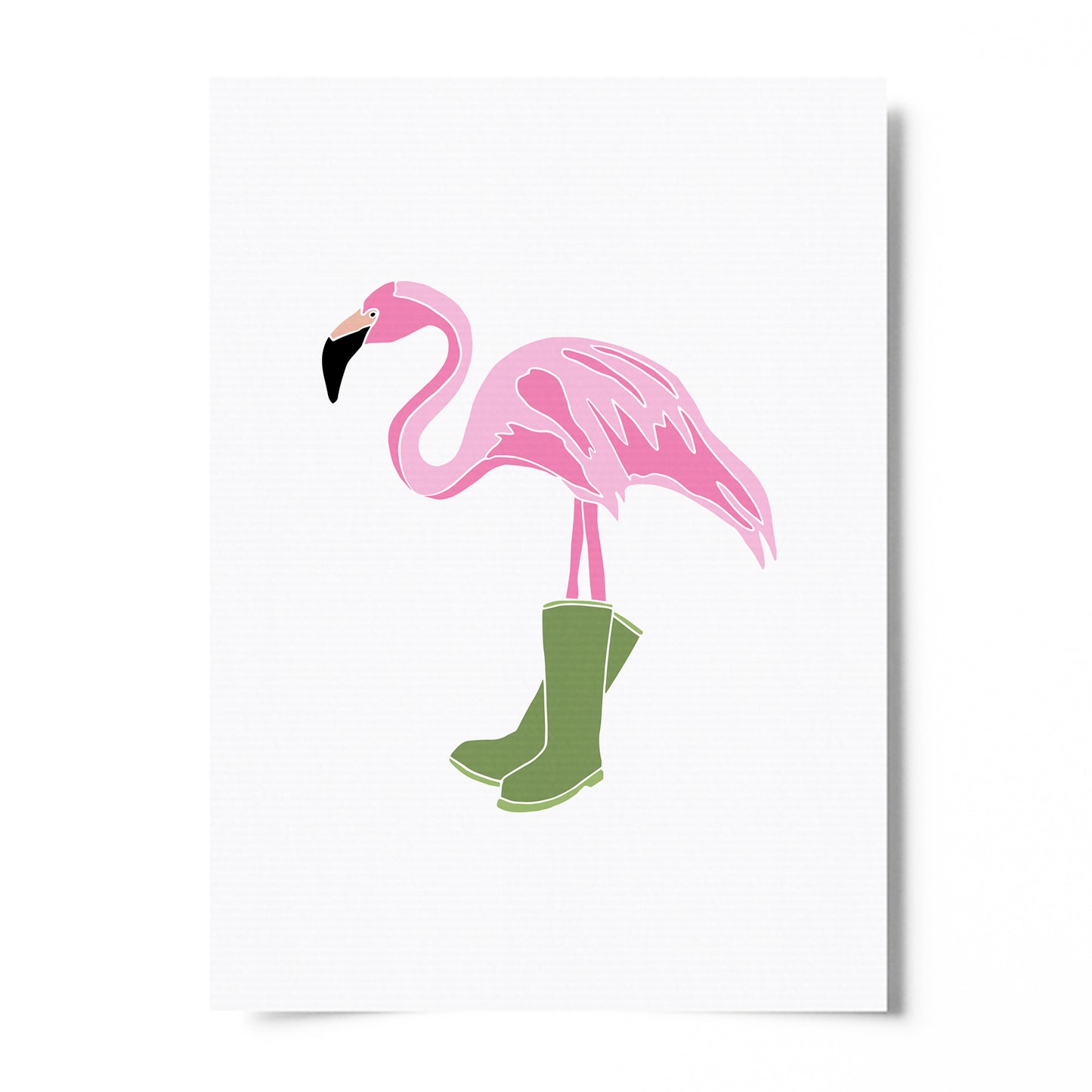 Flamingo in Wellies - No Ordinary Safari Print