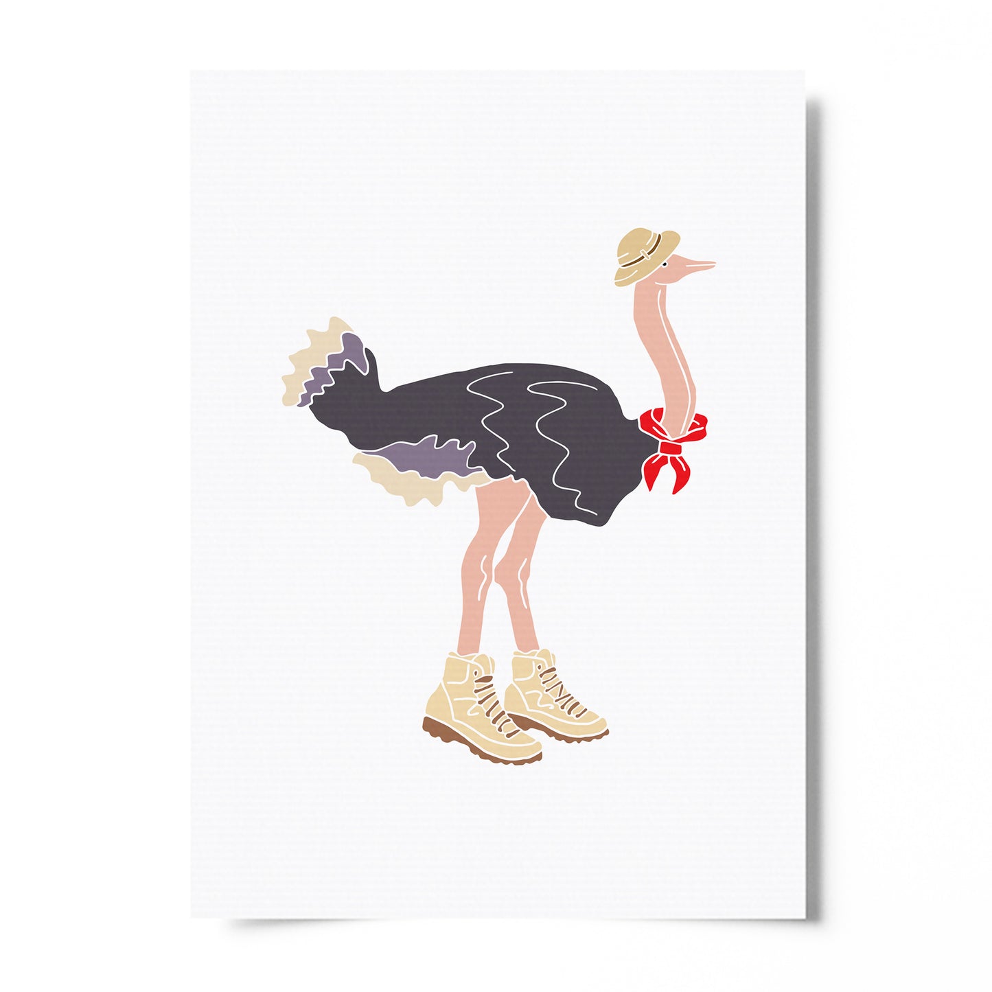 Ostrich in Boots - No Ordinary Safari Print