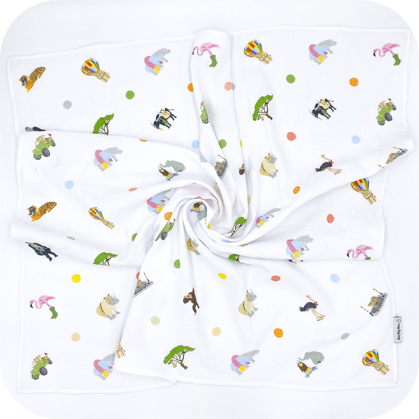 Organic Cotton Muslin Swaddle - No Ordinary Safari
