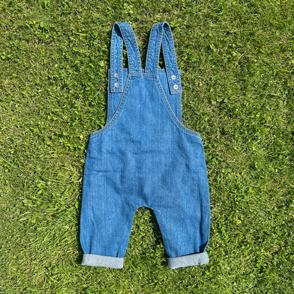 Organic Cotton Kids Denim Dungarees - Gorilla with a Camera