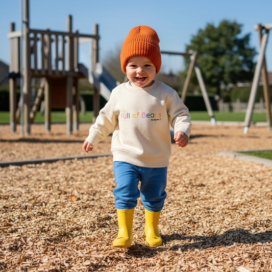 Pre Order - Organic Cotton Kids Sweatshirt - Full of Beans
