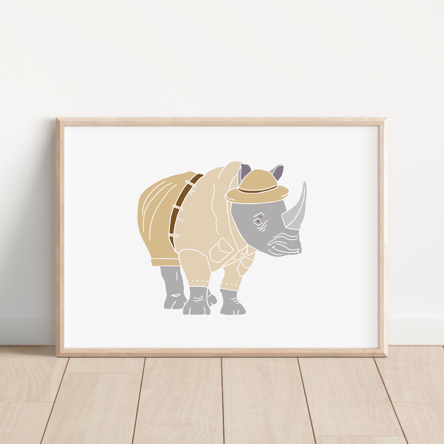 Rhino in Safari Suit - No Ordinary Safari Print