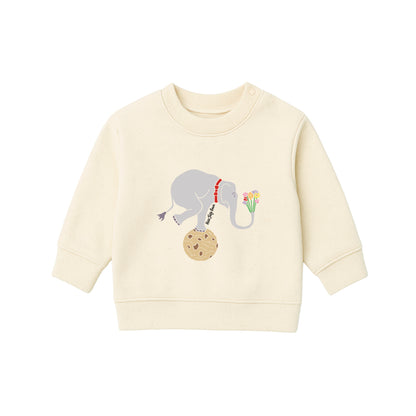 Organic Cotton Kids Sweatshirt - Balancing Elephant