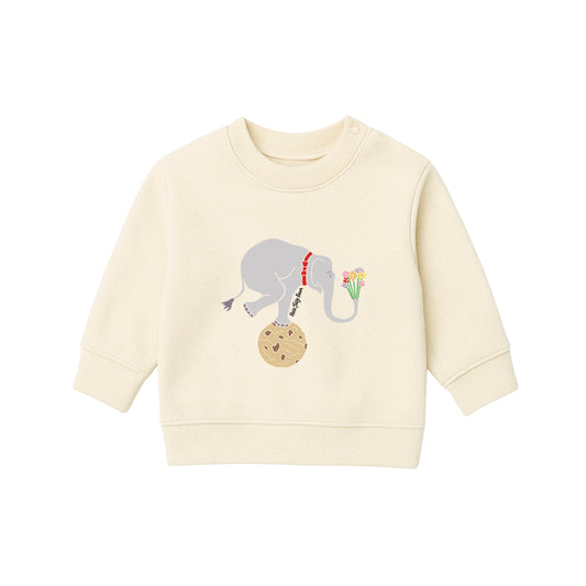Organic Cotton Kids Sweatshirt - Balancing Elephant