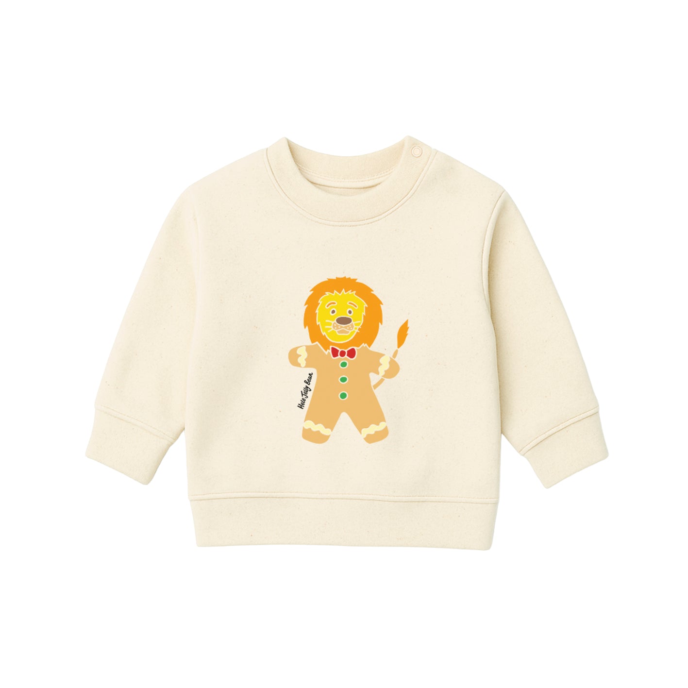 Organic Cotton Kids Sweatshirt - Gingerbread Lion