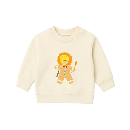 Organic Cotton Kids Sweatshirt - Gingerbread Lion