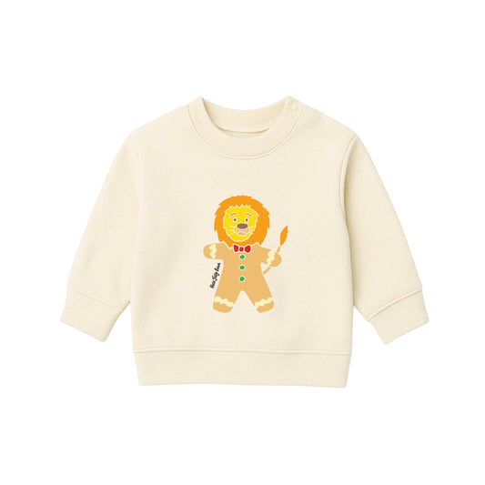 Organic Cotton Kids Sweatshirt - Gingerbread Lion