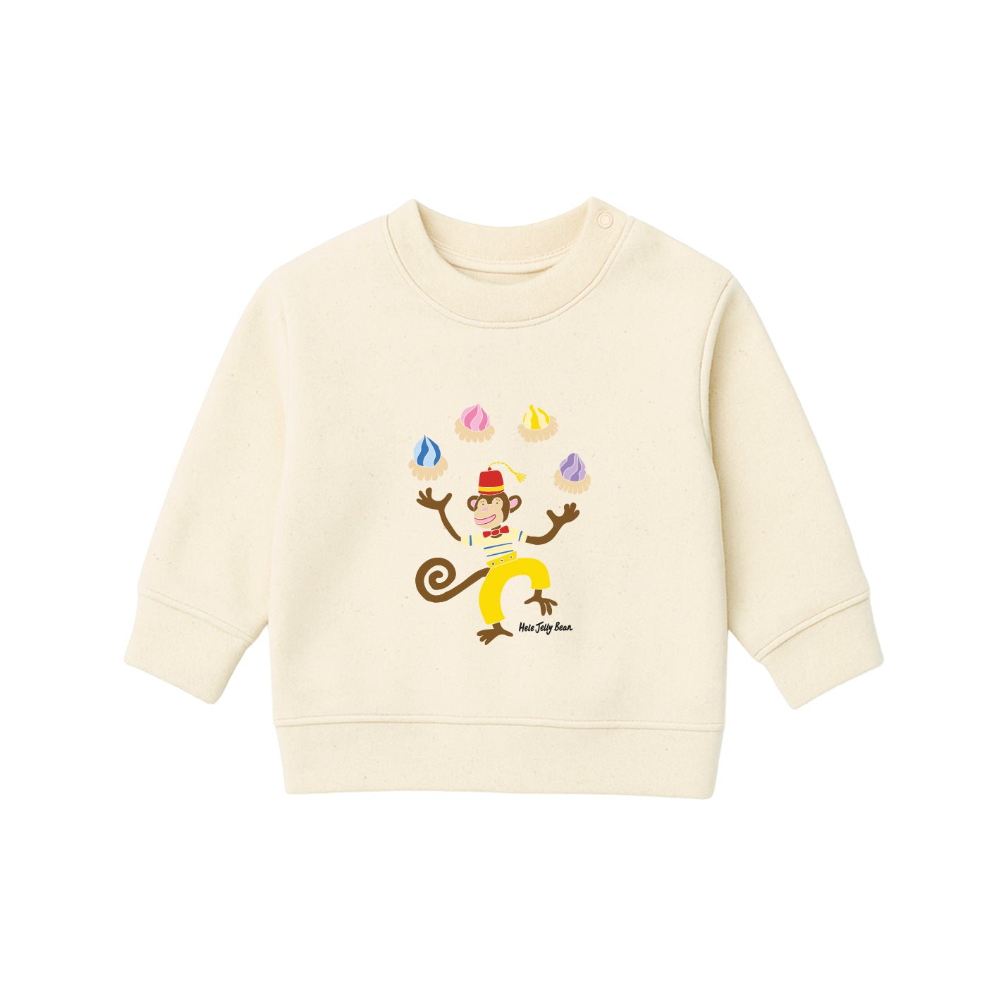 Organic Cotton Kids Sweatshirt - Ice Gem Monkey
