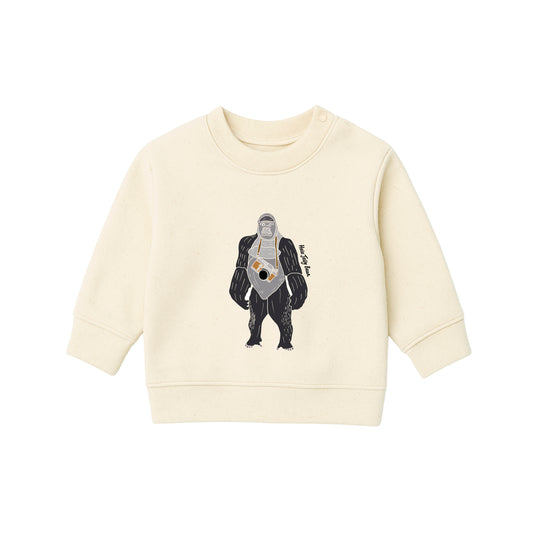 Organic Cotton Kids Sweatshirt - Gorilla with a Camera