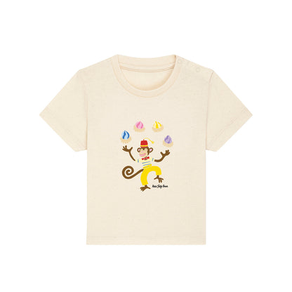 Organic Cotton Kids T-shirt - Ice Gem Monkey