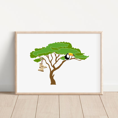 Toucan in Tree - No Ordinary Safari Print