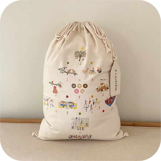 Personalised Christmas Sack - 12 Days of Christmas