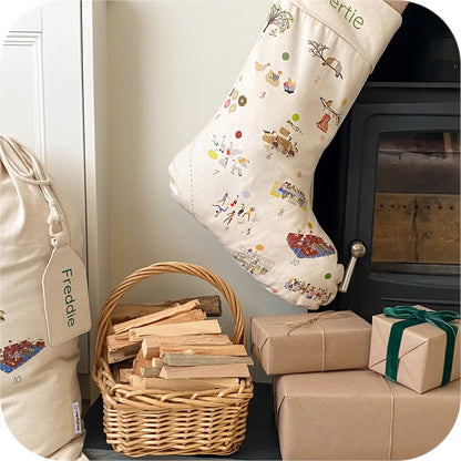 Personalised Christmas Stocking - 12 Days of Christmas