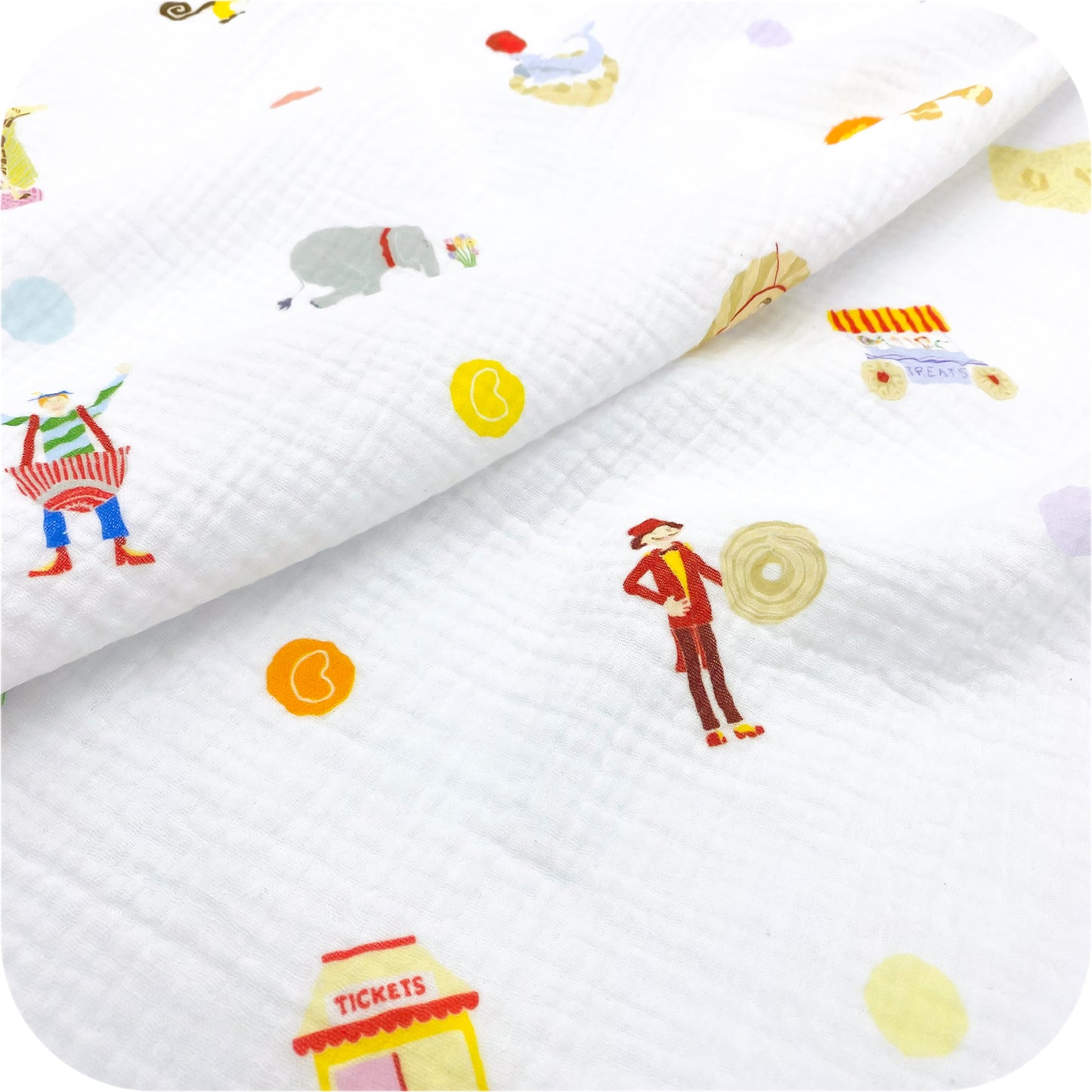 Muslin Swaddle - Circus Tea Party