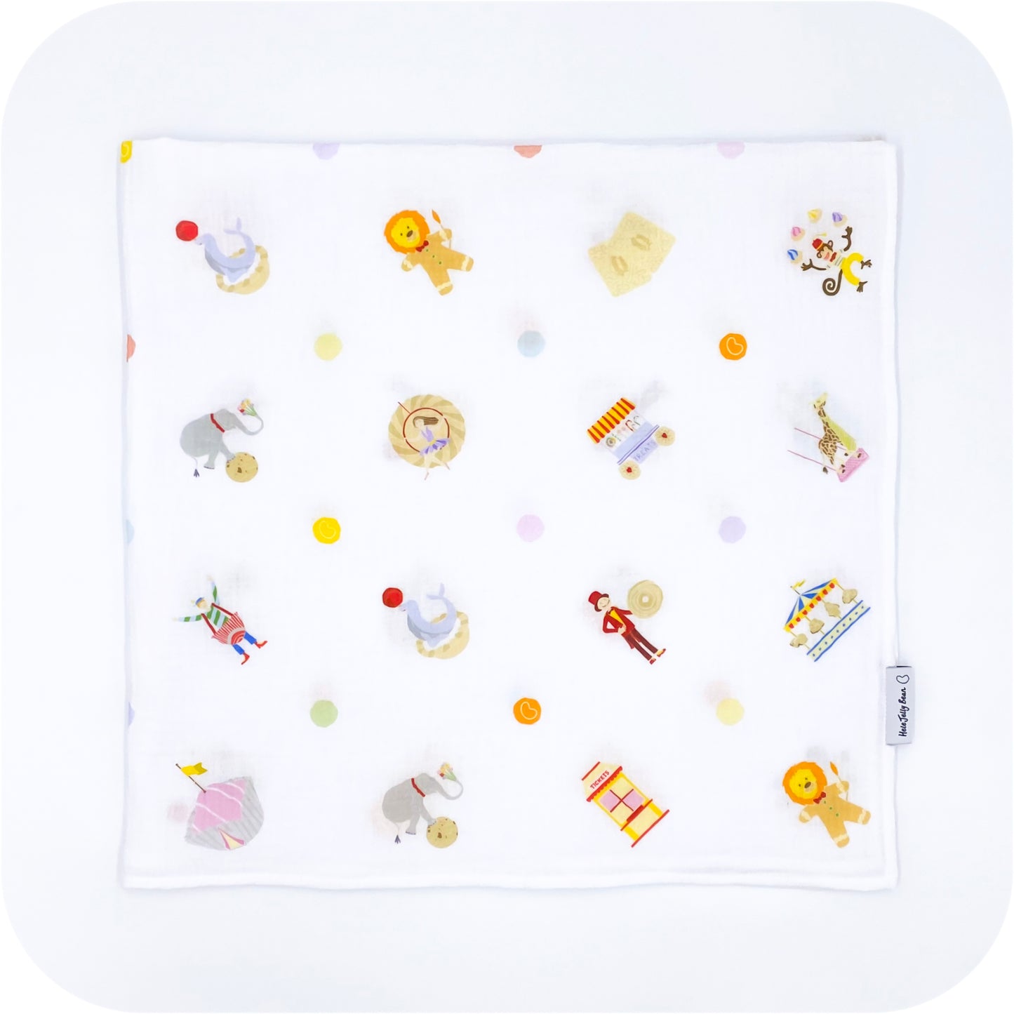 Muslin Swaddle - Circus Tea Party