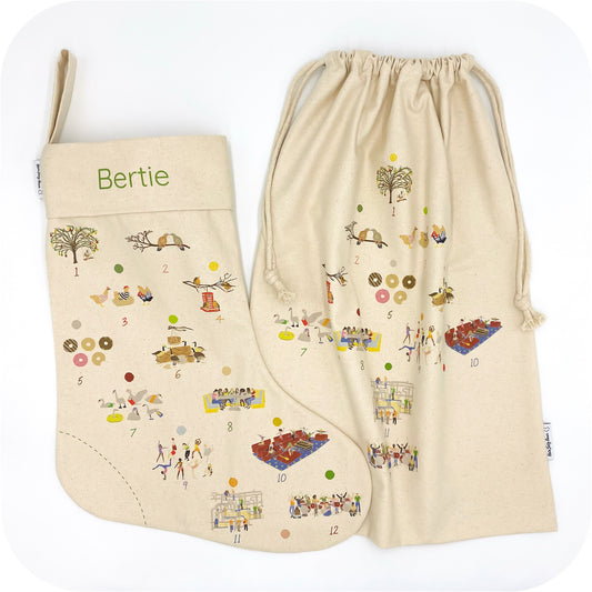 Christmas Stocking & Sack Set - 12 Days of Christmas